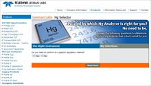 Web-based Selector Tool for Mercury Analyzers